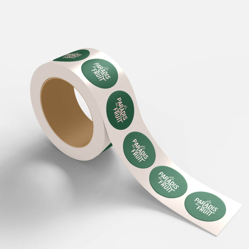 Rouleau stickers rond