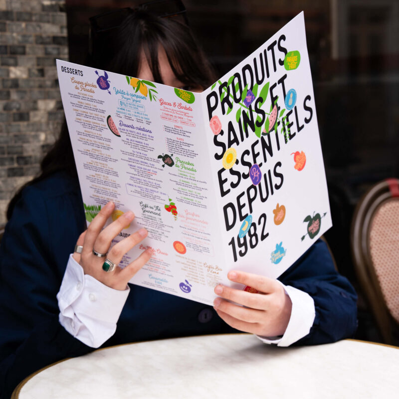 Menu avec pelliculage recto/verso