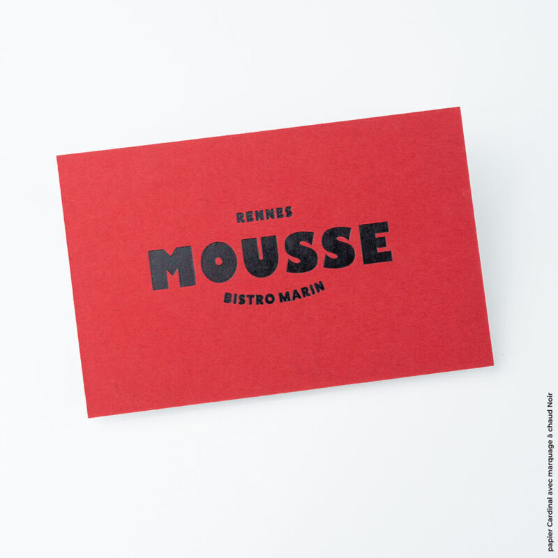 Carte de visite<br>papier couleur